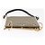 Chloé Bolsa de ombro dupla clutch Chloe Roy em couro cinza prata autêntica 165505 Marrom - vista 9