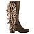 Autre Marque Botas de Ante Marrón con Flecos Santoni Castaño