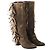 Autre Marque Botas de Ante Marrón con Flecos Santoni Castaño - vista 2