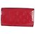 Portafoglio a catena Sarah Monogram Vernis Rose Pop di Louis Vuitton Rosso