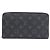 Louis Vuitton Monogram Eclipse Zippy Organizer Wallet Black