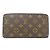 Zippy Geldbörse Monogram Louis Vuitton Braun Rot