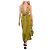Vestido trapezoide Bottega Veneta de algodón caqui - vista 19