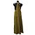 Vestido trapezoide Bottega Veneta de algodón caqui - vista 3