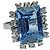 Autre Marque Anillo Topacio azul y orla de brillantes ORO BLANCO 18K - vista 4
