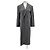 Autre Marque Blazer largo gris rayado "Ido" en lana