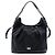 Borsa a spalla in nylon a quadri tonali neri Burberry Nero