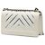 Chanel Bianco Vecchio Medio Chevron Pelle di Agnello e PVC Iridescente Boy Flap Crudo - vista 2