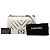 Chanel Bianco Vecchio Medio Chevron Pelle di Agnello e PVC Iridescente Boy Flap Crudo - vista 8