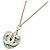 Collana pendente a forma di cuore e logo CC in strass placcato oro di Chanel D'oro - vista 2