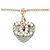 Collana pendente a forma di cuore e logo CC in strass placcato oro di Chanel D'oro - vista 5