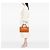 Bamboo Bolsa shopper média em couro de bezerro laranja com bambu Gucci - vista 7