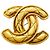 Timeless Spilla Matelassé Coco Mark di Chanel D'oro