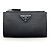 Monedero de cuero Vitello Daino negro de Prada