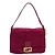 Borsa a mano Fendi Mamma Bucket in suede rosa e rosso