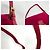 Borsa a mano Fendi Mamma Bucket in suede rosa e rosso - vista 5