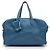 Borsa Boston Victoria di Hermès in Taurillon Clemence Blu Jean