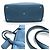 Borsa Boston Victoria di Hermès in Taurillon Clemence Blu Jean - vista 4