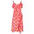 Vestido impreso con volantes Zoya en seda roja de Ulla Johnson