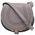 Bolso Chloé Marcie Saddle en cuero gris texturizado