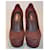 Escarpins Yves Saint Laurent Trib Too Daim Rouge Foncé 37 IT Bordeaux  - vue 2