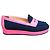 Mocassini My Suelly Valentine in Rafia Blu Navy e Pelle Rosa