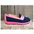 Mocassini My Suelly Valentine in Rafia Blu Navy e Pelle Rosa - vista 2