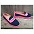 Mocassini My Suelly Valentine in Rafia Blu Navy e Pelle Rosa - vista 4