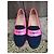 Mocassini My Suelly Valentine in Rafia Blu Navy e Pelle Rosa - vista 5