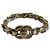 Bracciale Chanel anelli in ottone dorato Light e pelle argentata Argento D'oro