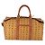 Borsa Boston Vicetos Logogram MCM in pelle PVC 2 in 1 marrone oro Auth mr1923 D'oro - vista 2