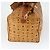 Borsa Boston Vicetos Logogram MCM in pelle PVC 2 in 1 marrone oro Auth mr1923 D'oro - vista 4