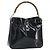 Bamboo Borsa a mano GUCCI in pelle verniciata nera e argento 001 2113 Auth ep13142 Nero