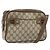 GUCCI GG Supreme Web Sherry Line Tasche aus PVC Beige Gold 904 02 049 Auth 170266 Golden
