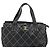 CHANEL Borsa a Mano Pelle Nera Oro CC Auth bs33126 Nero D'oro - vista 13
