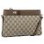GUCCI GG Supreme Web Sherry Line Tasche aus PVC Beige Gold 96 02 035 Auth 170489 Golden
