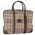 Borsa da lavoro Burberrys Nova Check PVC 2 vie Beige Oro Auth mr1743 D'oro