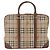 Borsa da lavoro Burberrys Nova Check PVC 2 vie Beige Oro Auth mr1743 D'oro - vista 2