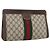 GUCCI GG Supreme Web Sherry Line Clutch Bag PVC Beige 67 014 2125 Auth ka2207