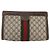 GUCCI GG Supreme Web Sherry Line Clutch Bag PVC Beige 67 014 2125 Auth ka2207 - vista 2