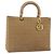 Christian Dior Borsa Lady Dior in nylon beige e oro Auth ep13008 D'oro