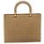 Christian Dior Borsa Lady Dior in nylon beige e oro Auth ep13008 D'oro - vista 2