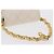 CHANEL Llavero Matelassé de Piel de Cordero Oro Blanco CC Auth bs33121 Dorado - vista 7