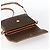Céline CELINE Macadam Canvas Schultertasche aus PVC-Leder Braun Gold Auth ep13304 Golden - Ansicht 9