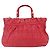 Bolso de mano de cuero Christian Dior 2 en 1 Rojo Dorado Auth bs32842 Roja - vista 13