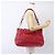 Bolso de mano de cuero Christian Dior 2 en 1 Rojo Dorado Auth bs32842 Roja - vista 23