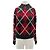 Autre Marque Jacquard-Pullover in Braun und Rot aus Wolle und Kaschmir