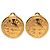 Orecchini rotondi a clip in oro placcato Chanel 31 Rue Cambon D'oro