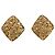Orecchini a clip in diamante placcati oro CC dorato Chanel D'oro