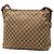 Borsa a tracolla Gucci in tela GG marrone con web Beige - vista 2